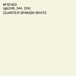 #F5F4E0 - Quarter Spanish White Color Image